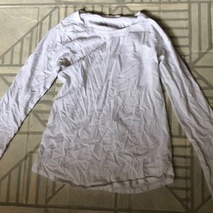 Girls white long sleeve tee